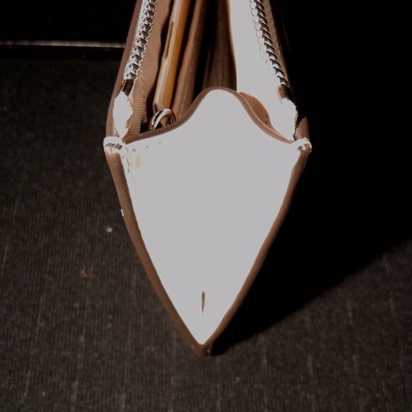 Michael Kors Jet Set Quilted Travel Zip Top Wallet with Coin Pouch Optic White - Picture 13 of 15